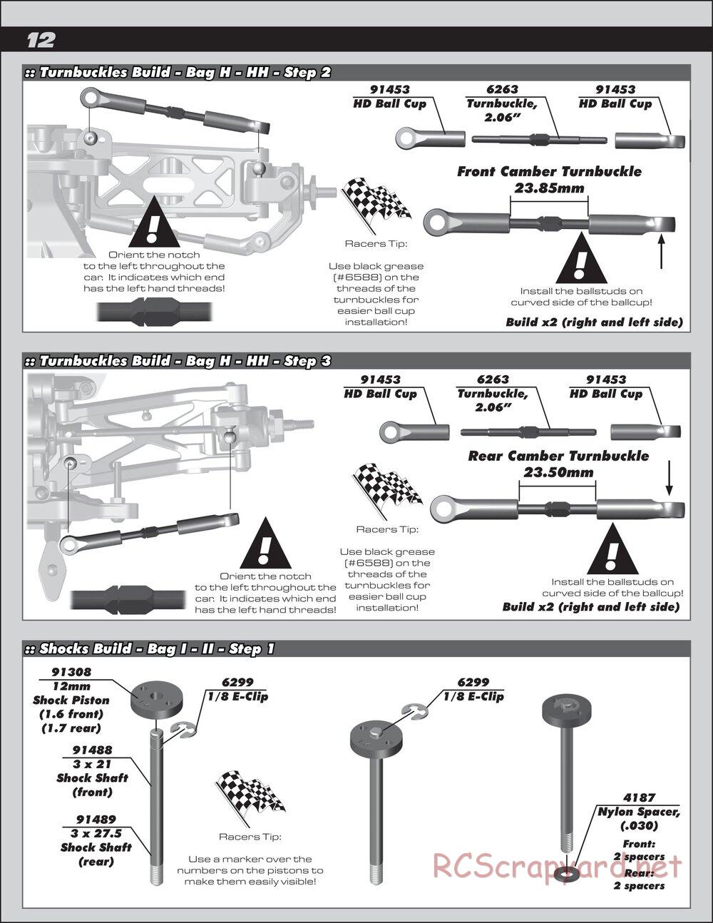 Team Associated - RC10 B5M Team Kit - Manual - Page 12