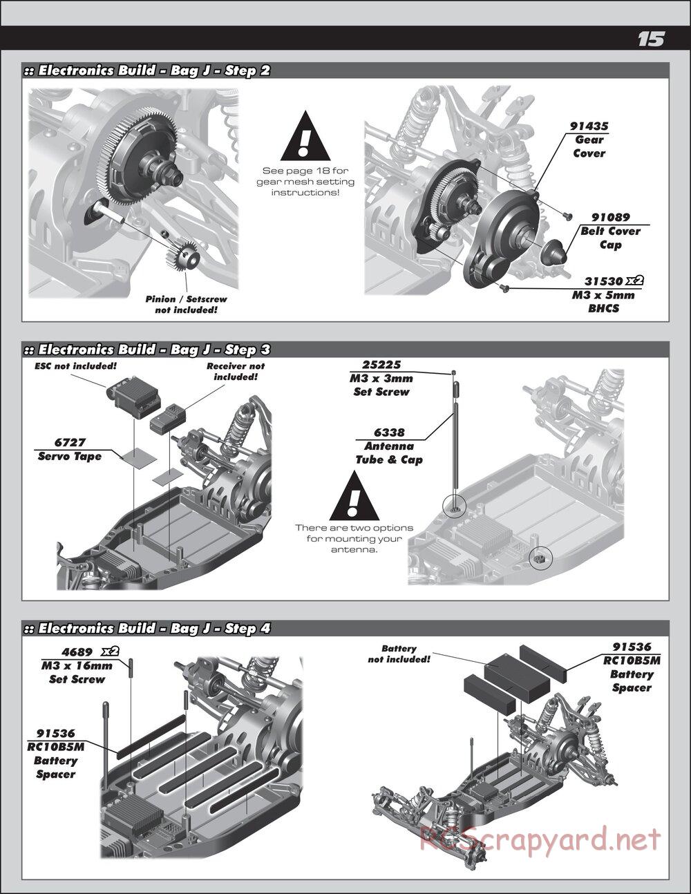 Team Associated - RC10 B5M Team Kit - Manual - Page 15
