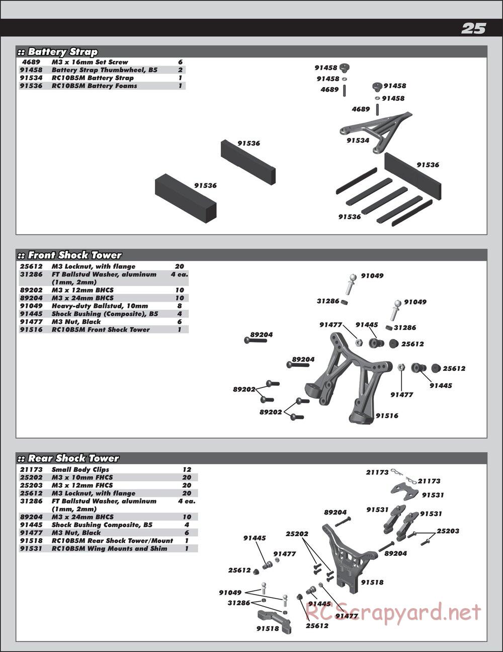 Team Associated - RC10 B5M Team Kit - Manual - Page 25