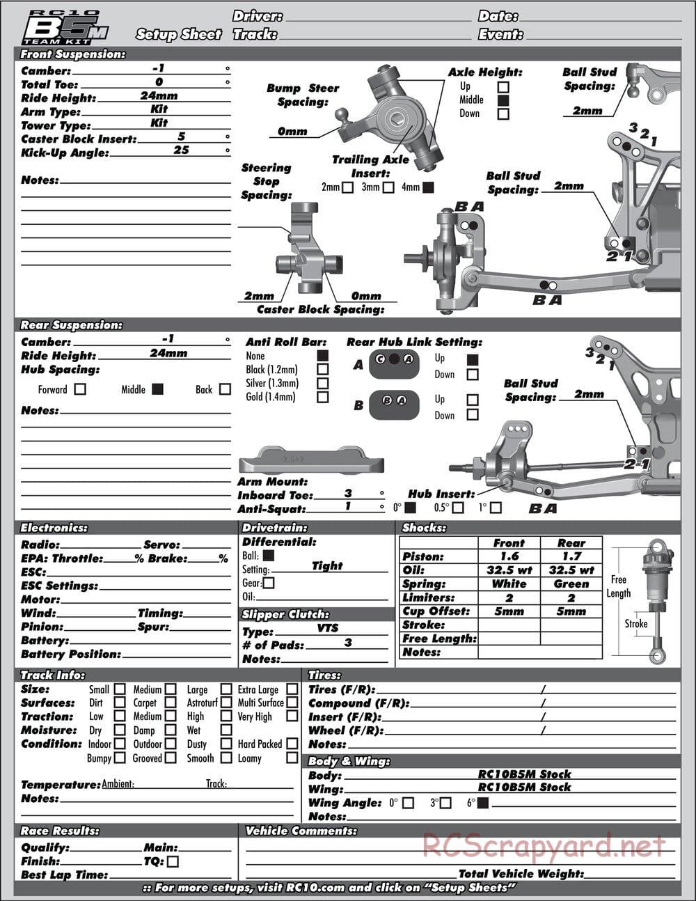 Team Associated - RC10 B5M Team Kit - Manual - Page 31