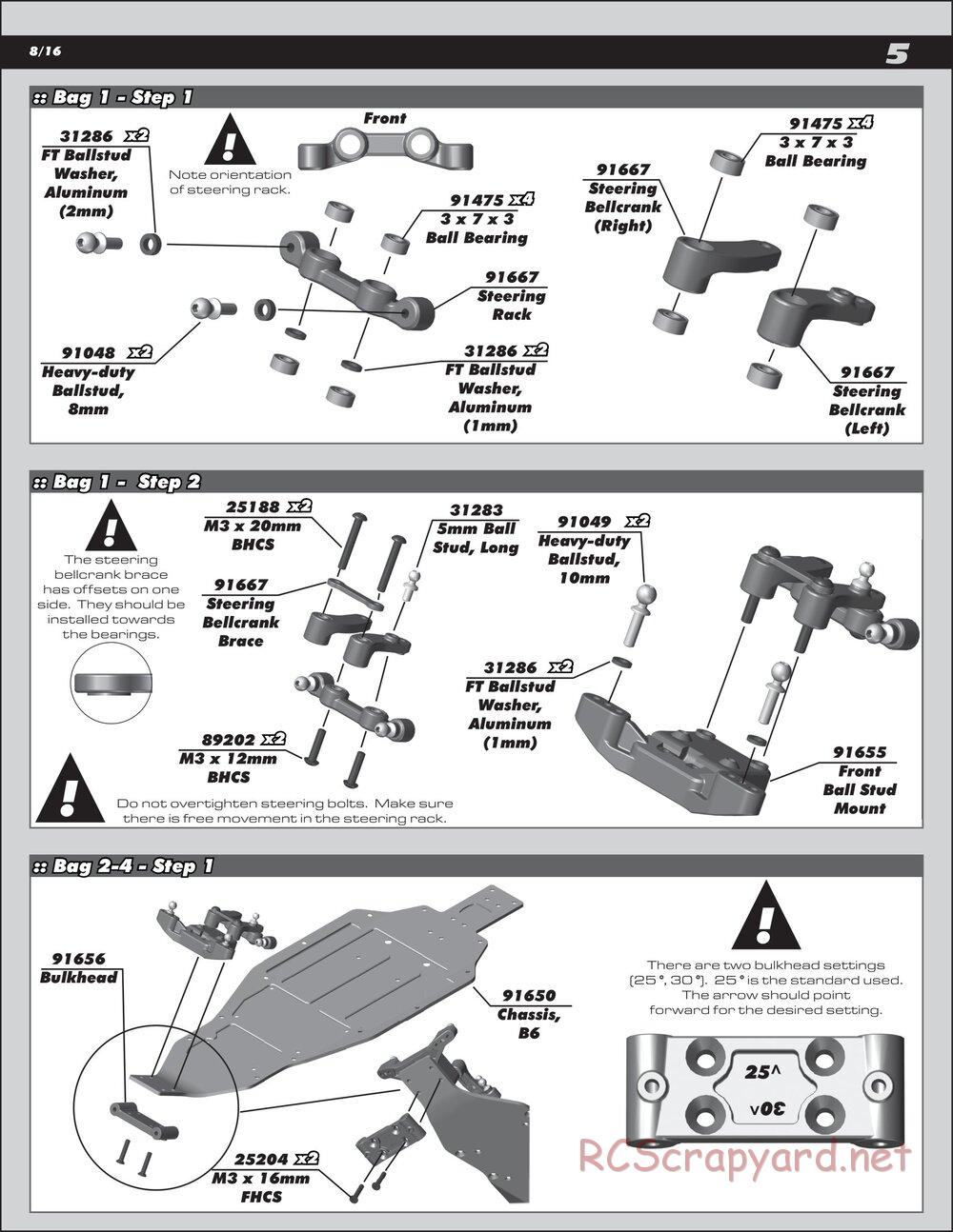 Team Associated - RC10 B6 Team Kit - Manual - Page 5