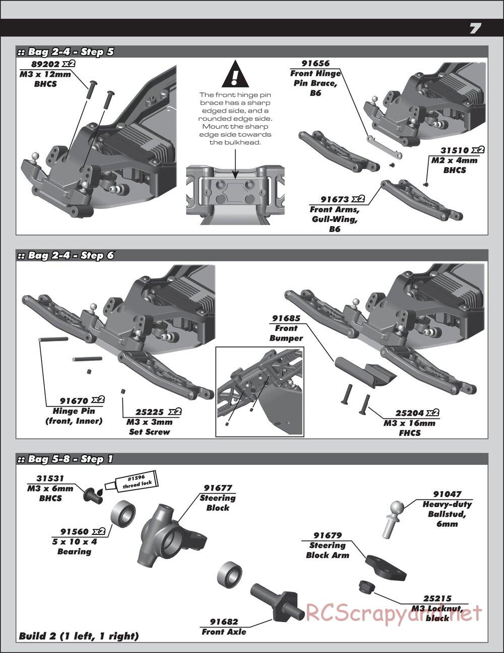 Team Associated - RC10 B6 Team Kit - Manual - Page 7