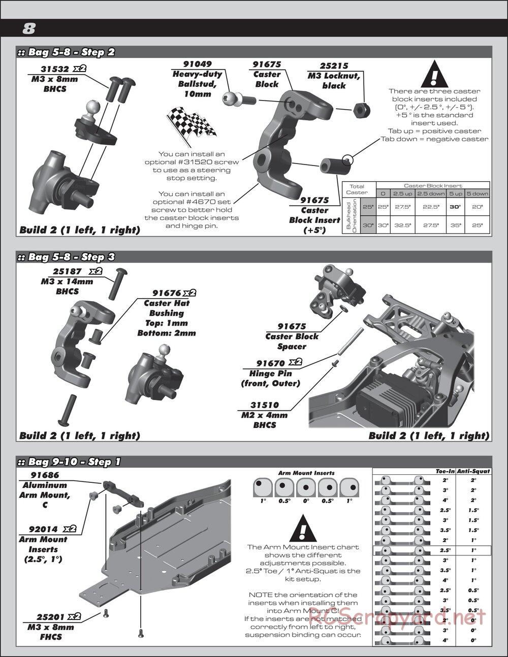 Team Associated - RC10 B6 Team Kit - Manual - Page 8