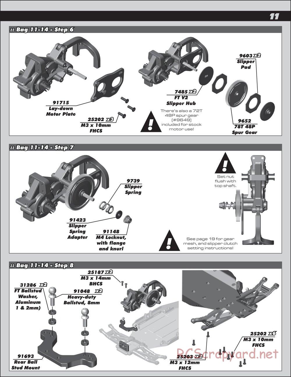 Team Associated - RC10 B6 Team Kit - Manual - Page 11