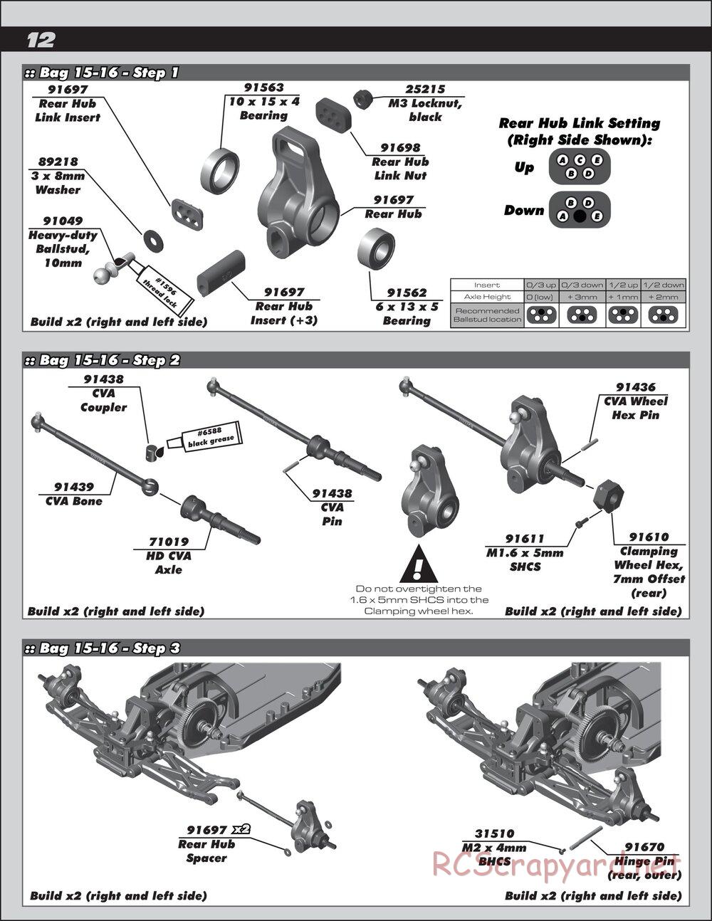 Team Associated - RC10 B6 Team Kit - Manual - Page 12