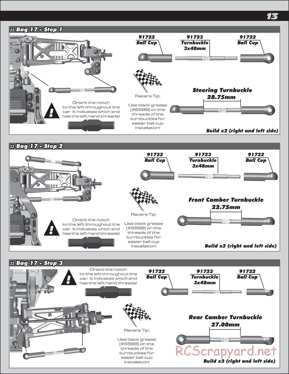 Team Associated - RC10 B6 Team Kit - Manual - Page 13