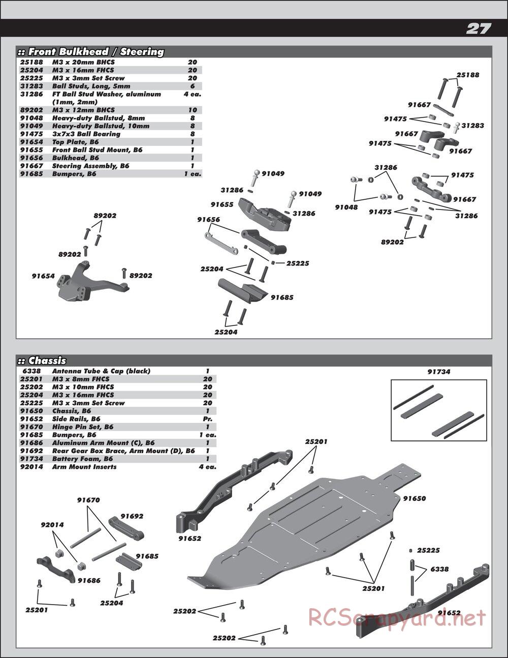 Team Associated - RC10 B6 Team Kit - Manual - Page 27