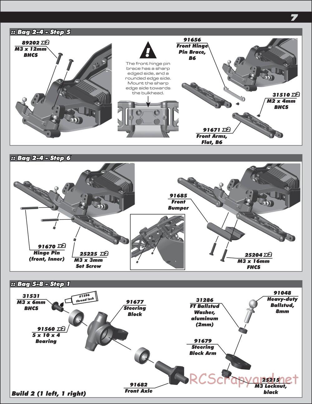 Team Associated - RC10 B6D Team Kit - Manual - Page 7