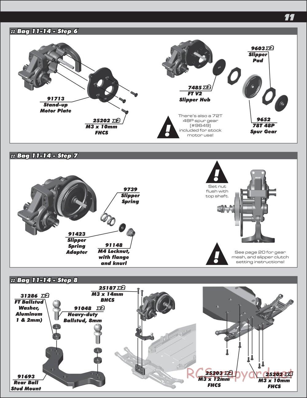 Team Associated - RC10 B6D Team Kit - Manual - Page 11