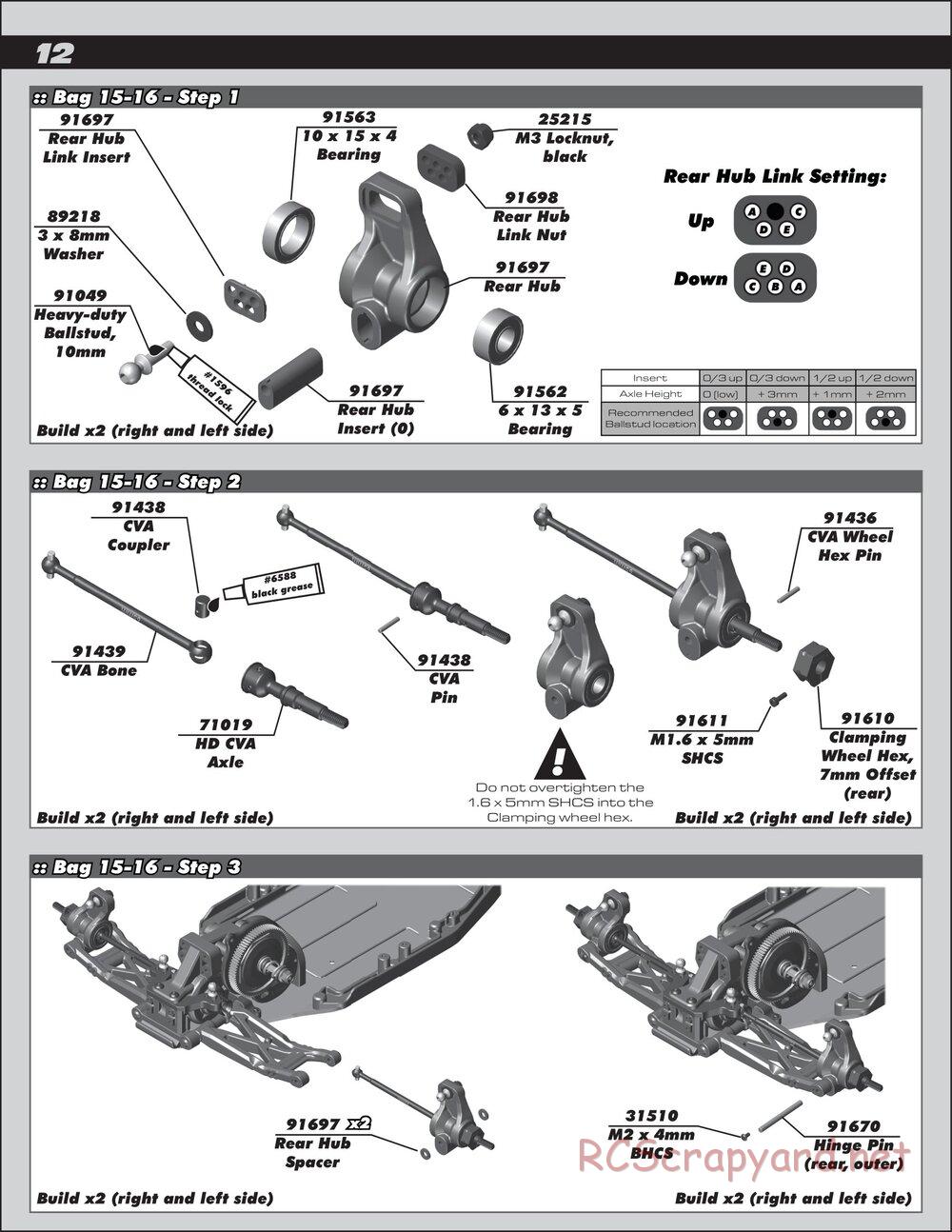 Team Associated - RC10 B6D Team Kit - Manual - Page 12