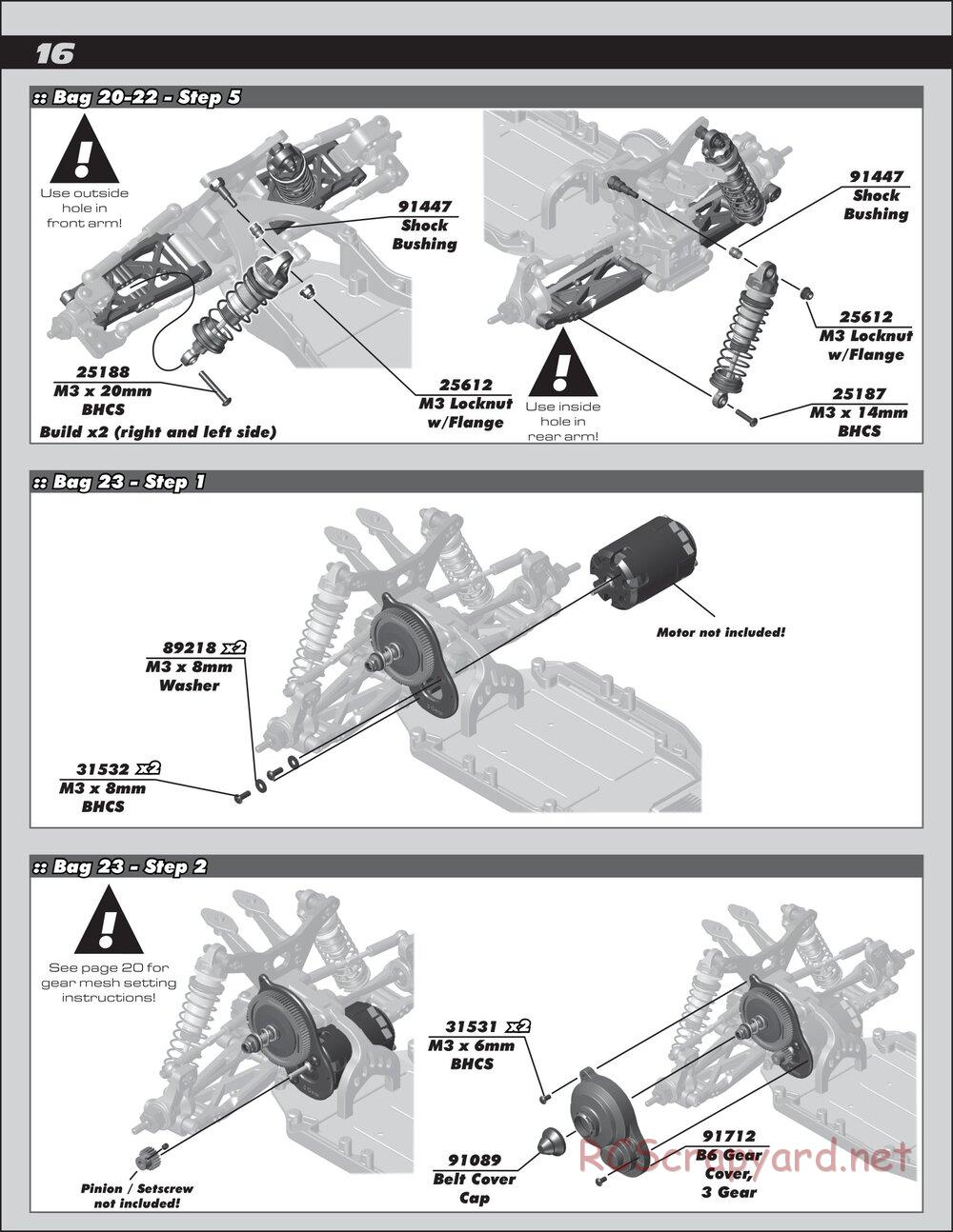 Team Associated - RC10 B6D Team Kit - Manual - Page 16