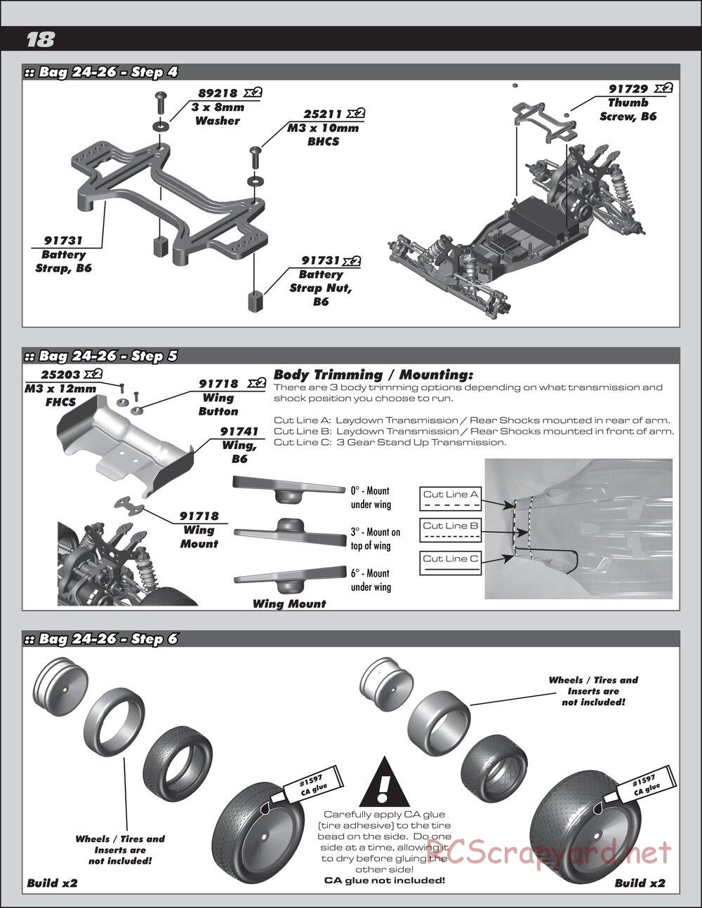 Team Associated - RC10 B6D Team Kit - Manual - Page 18