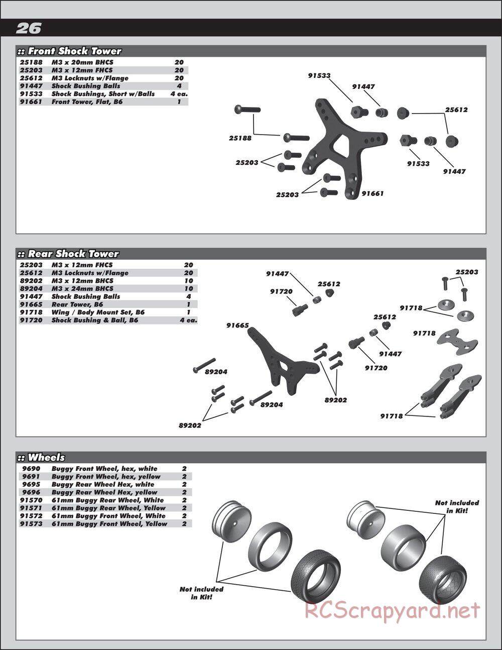 Team Associated - RC10 B6D Team Kit - Manual - Page 26