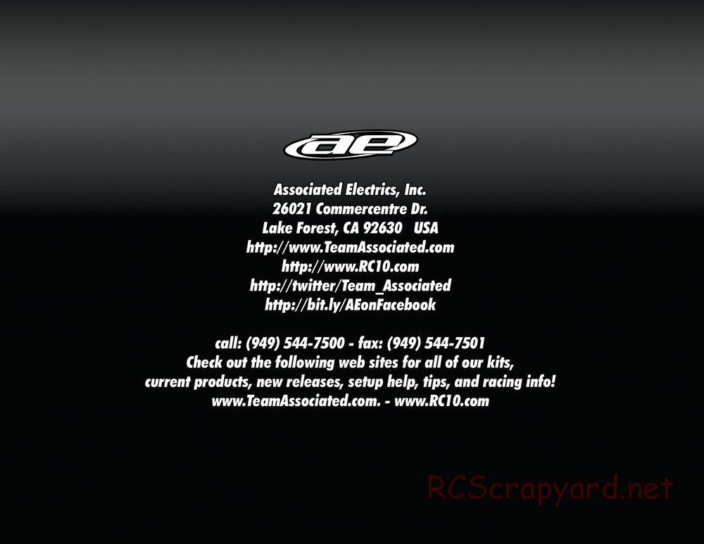 Team Associated - RC10 B6D Team Kit - Manual - Page 34