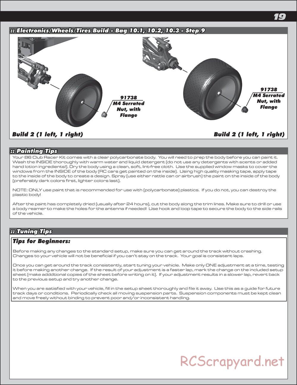 Team Associated - RC10 B6 Club Racer - Manual - Page 19