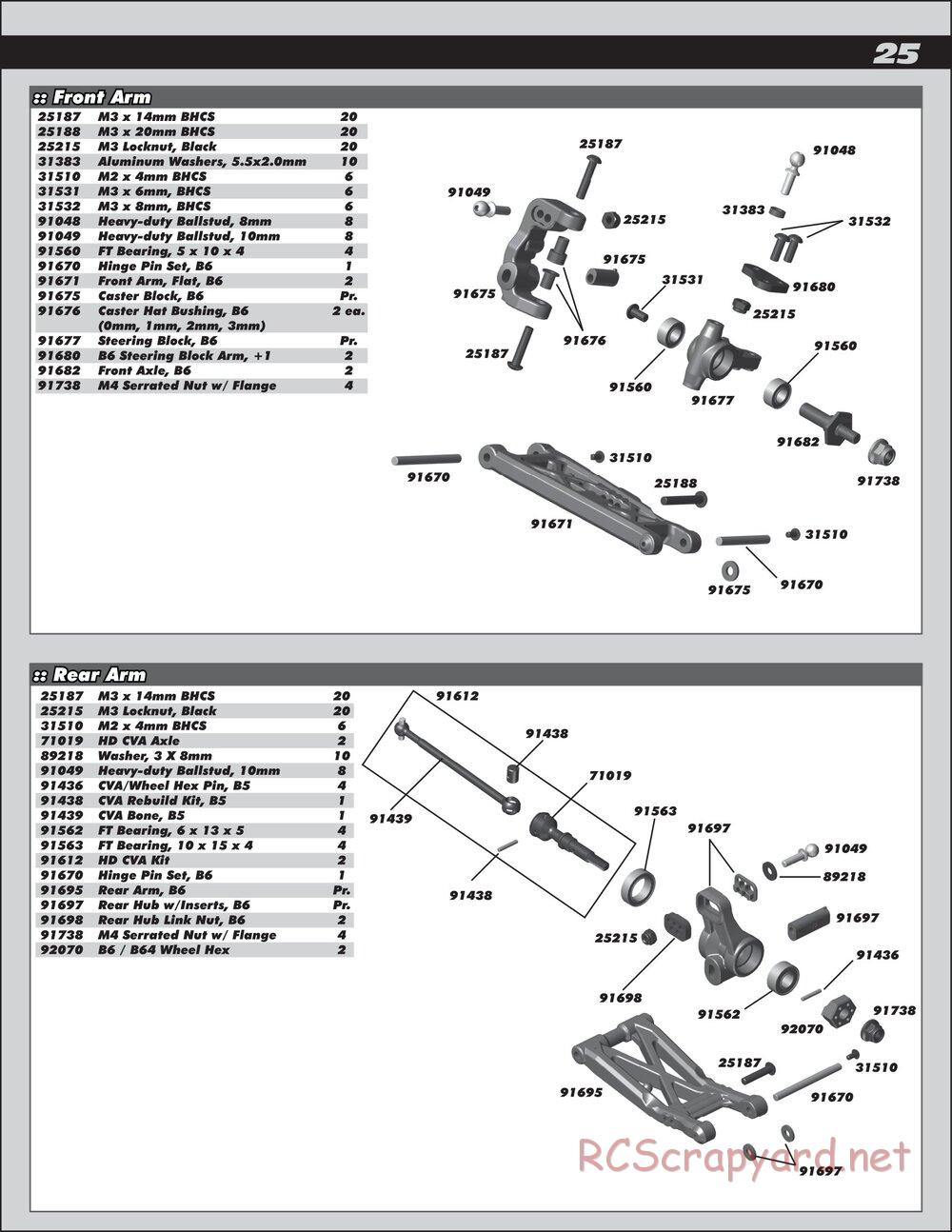 Team Associated - RC10 B6 Club Racer - Manual - Page 25
