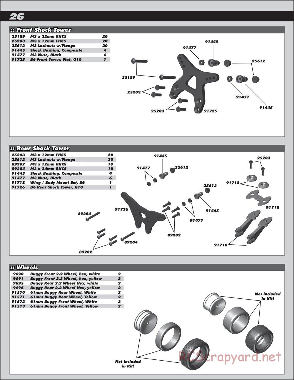 Team Associated - RC10 B6 Club Racer - Manual - Page 26