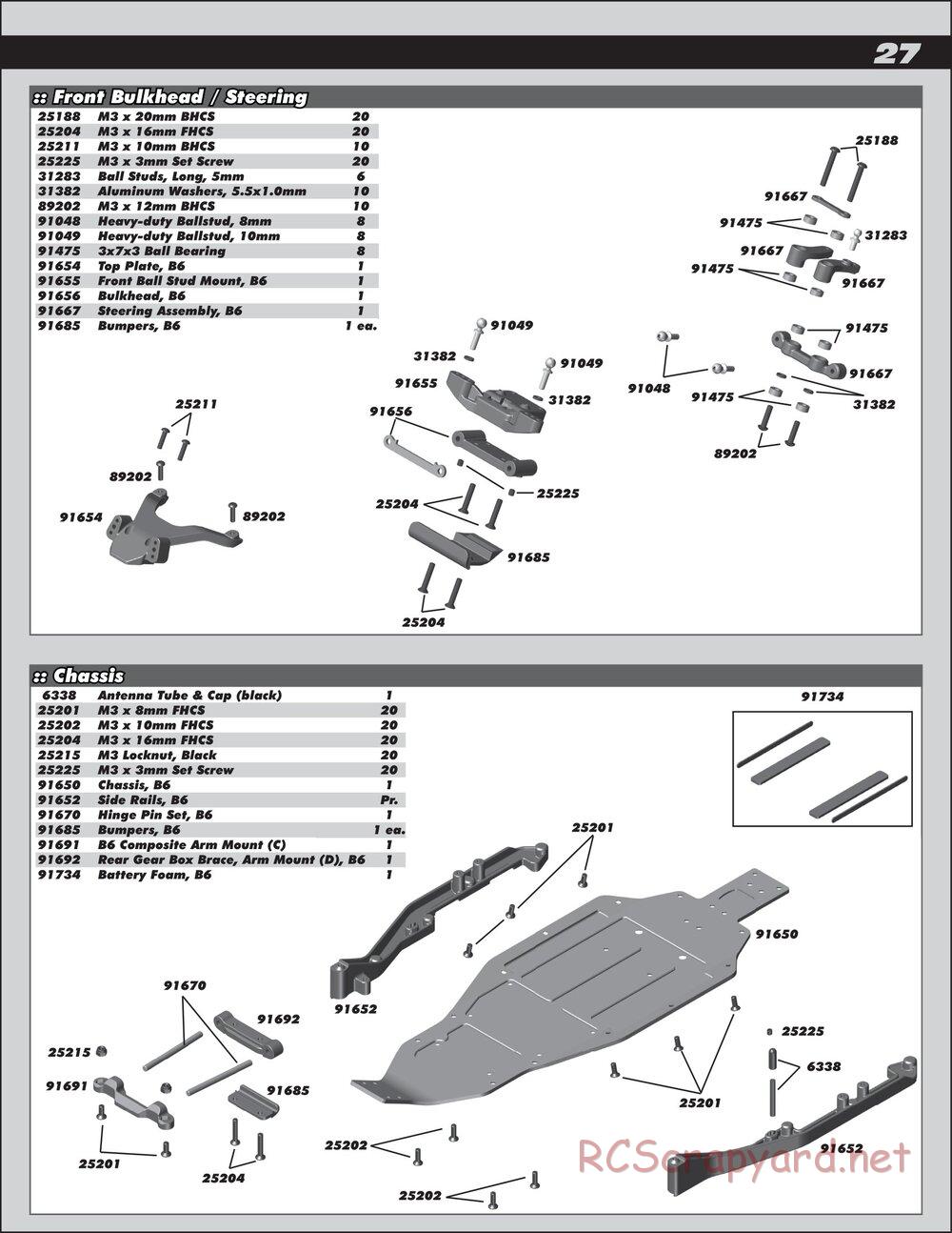 Team Associated - RC10 B6 Club Racer - Manual - Page 27