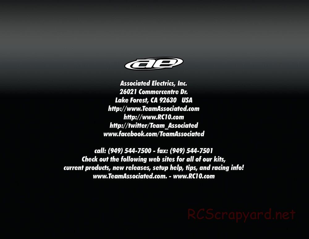 Team Associated - RC10 B6 Club Racer - Manual - Page 34
