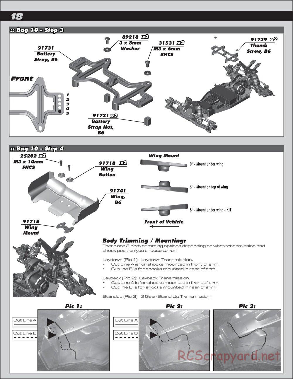 Team Associated - RC10 B6.1 Team Kit - Manual - Page 18
