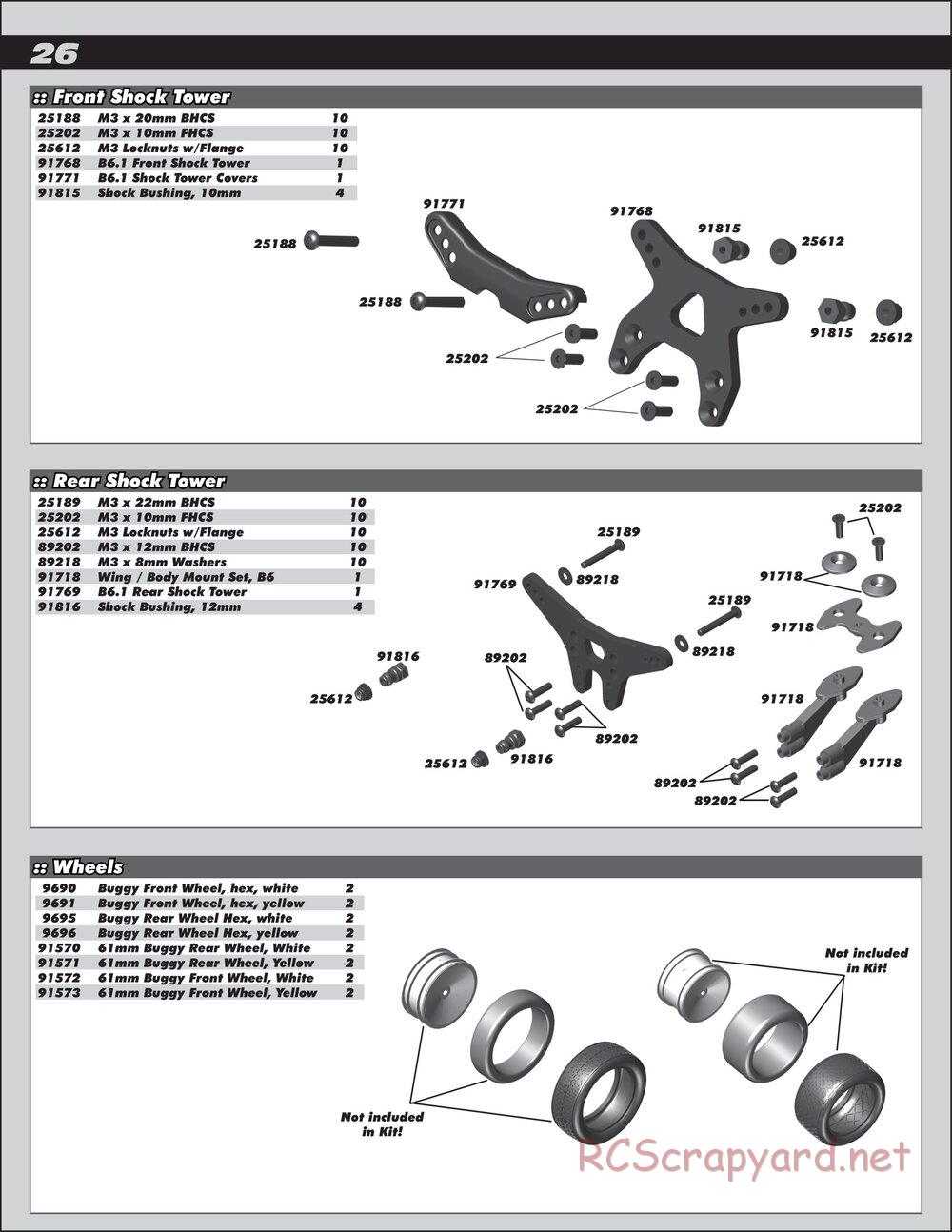 Team Associated - RC10 B6.1 Team Kit - Manual - Page 26