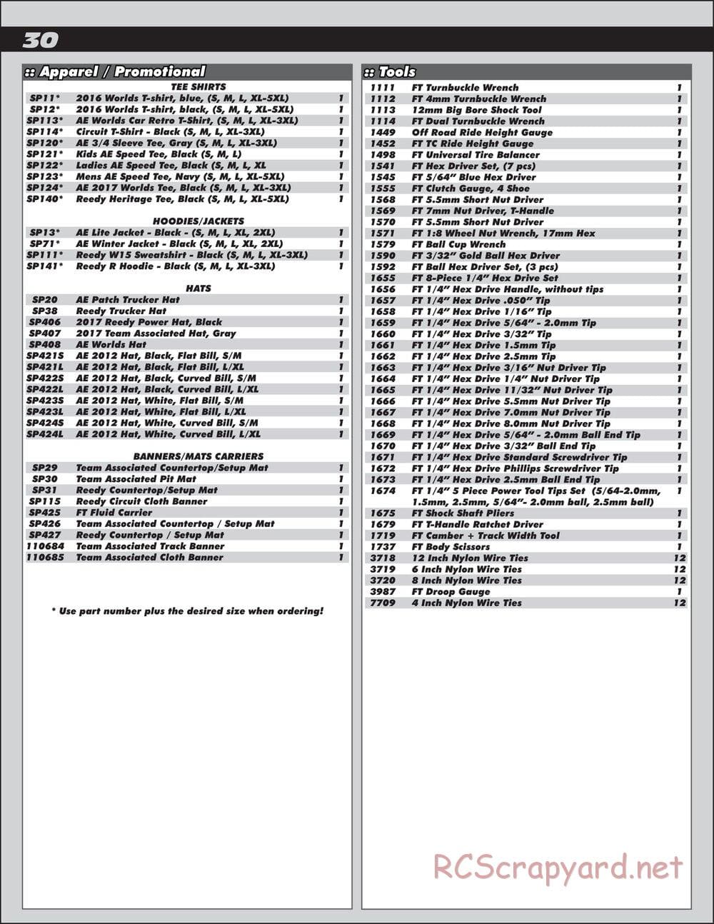 Team Associated - RC10 B6.1 Team Kit - Manual - Page 30