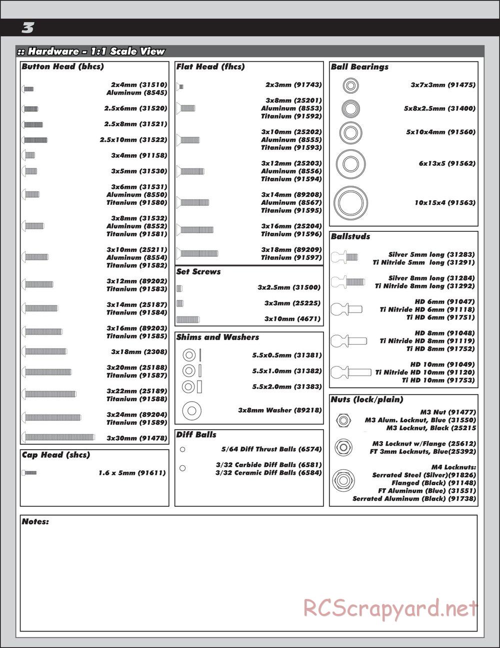 Team Associated - RC10 B6.1D Team Kit - Manual - Page 3