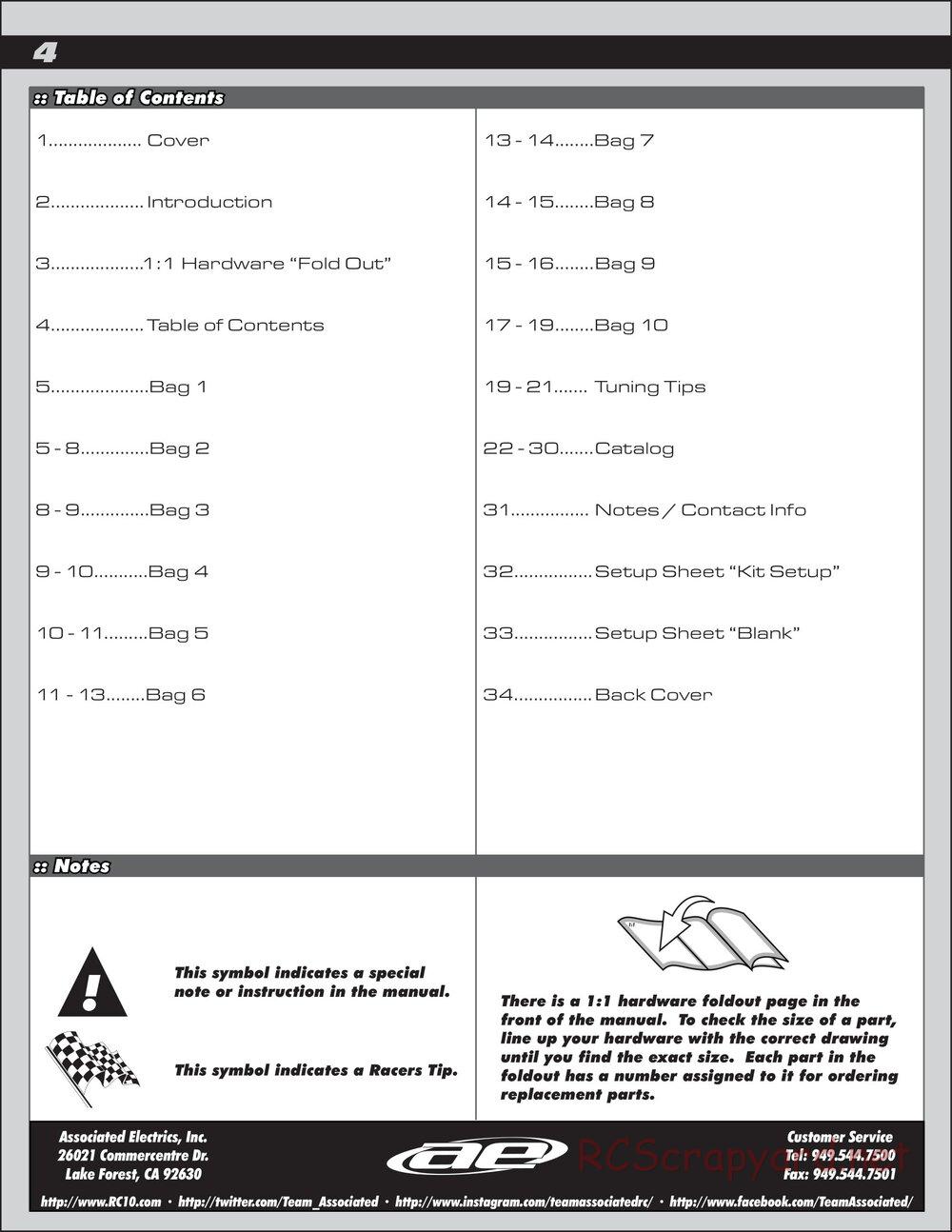 Team Associated - RC10 B6.1D Team Kit - Manual - Page 4