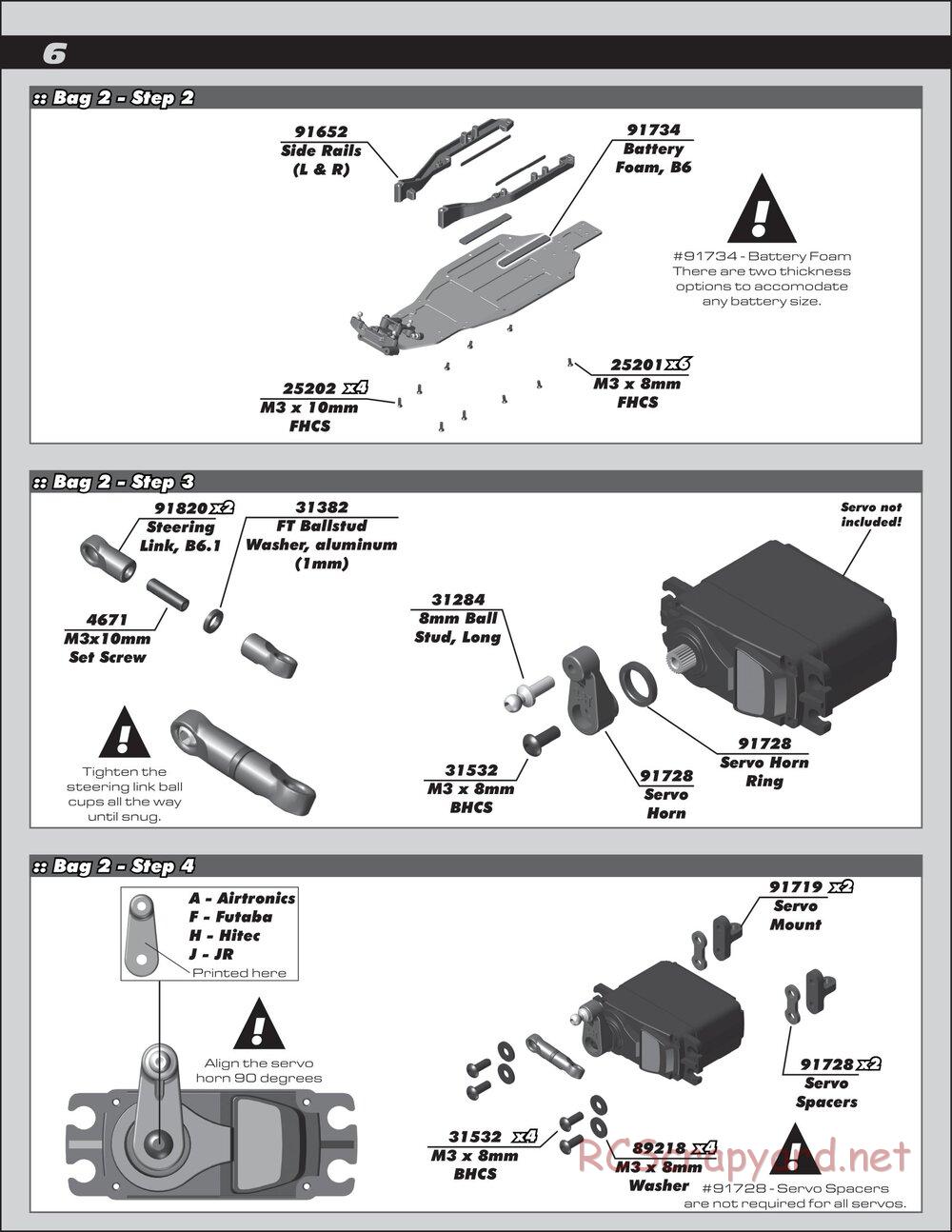 Team Associated - RC10 B6.1D Team Kit - Manual - Page 6