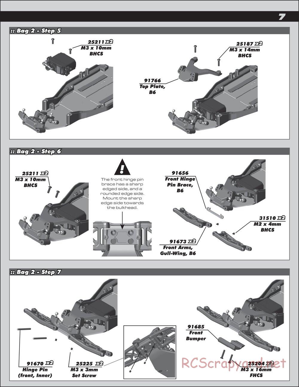 Team Associated - RC10 B6.1D Team Kit - Manual - Page 7