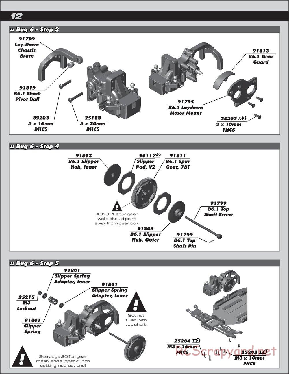 Team Associated - RC10 B6.1D Team Kit - Manual - Page 12