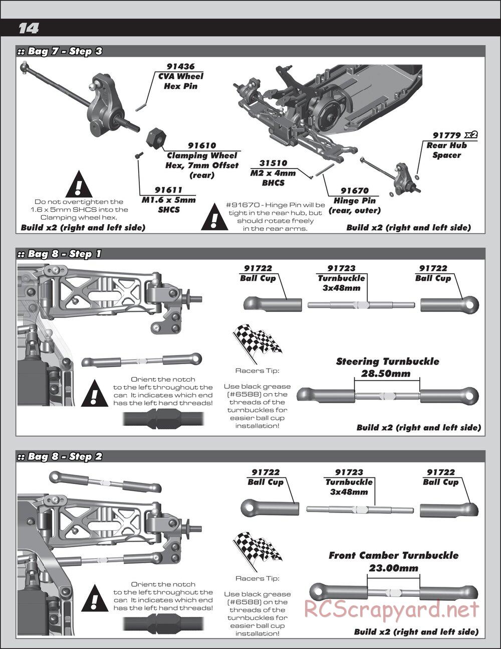 Team Associated - RC10 B6.1D Team Kit - Manual - Page 14