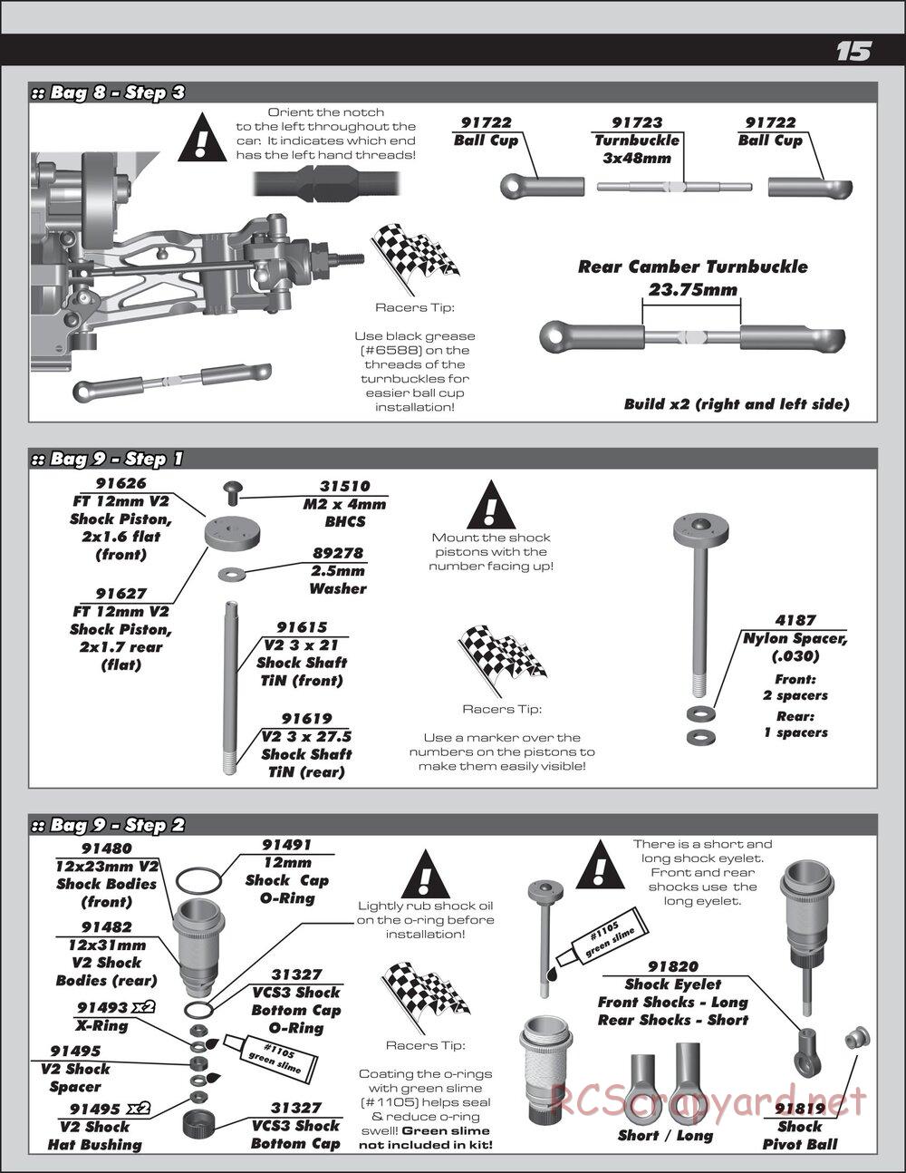 Team Associated - RC10 B6.1D Team Kit - Manual - Page 15