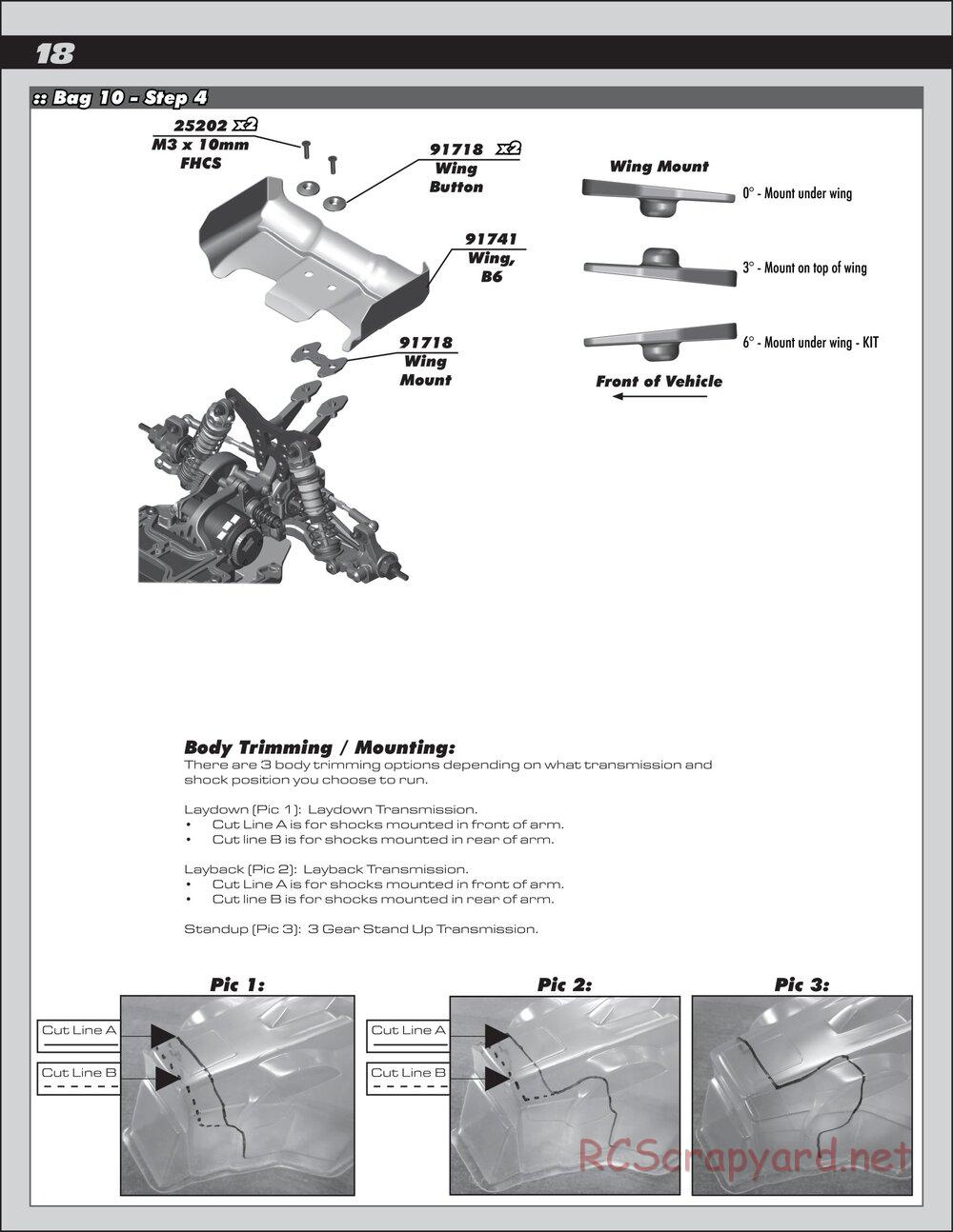 Team Associated - RC10 B6.1D Team Kit - Manual - Page 18