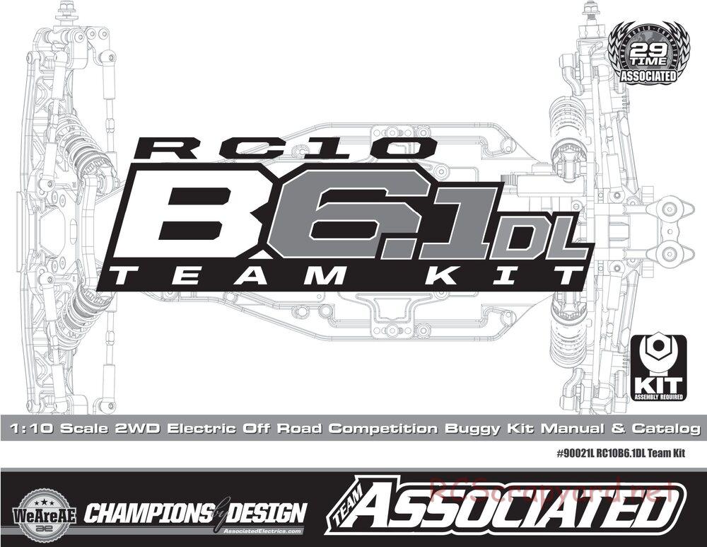 Team Associated - RC10 B6.1DL Team Kit - Manual - Page 1