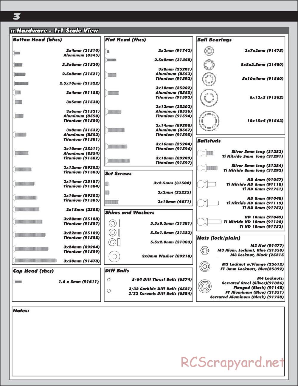 Team Associated - RC10 B6.1DL Team Kit - Manual - Page 3