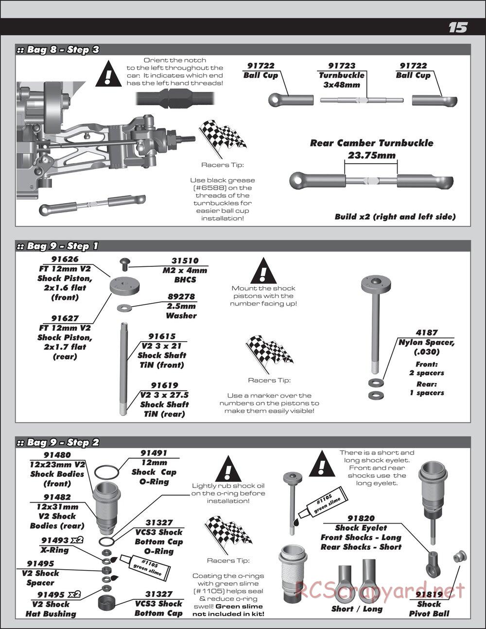 Team Associated - RC10 B6.1DL Team Kit - Manual - Page 15