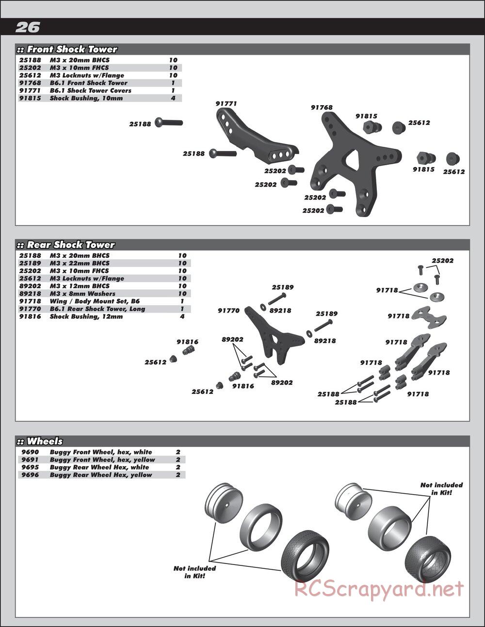 Team Associated - RC10 B6.1DL Team Kit - Manual - Page 26