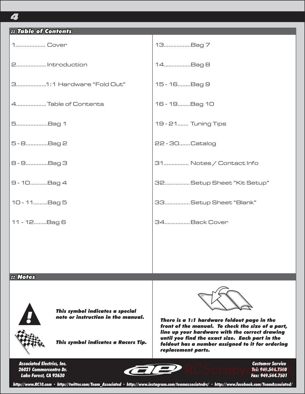 Team Associated - RC10 B6.1 Factory Lite - Manual - Page 4