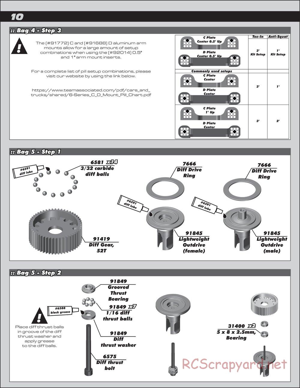 Team Associated - RC10 B6.1 Factory Lite - Manual - Page 10