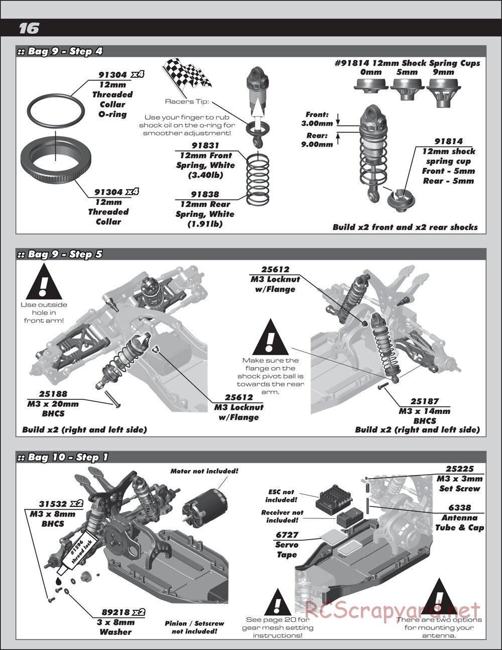 Team Associated - RC10 B6.1 Factory Lite - Manual - Page 16