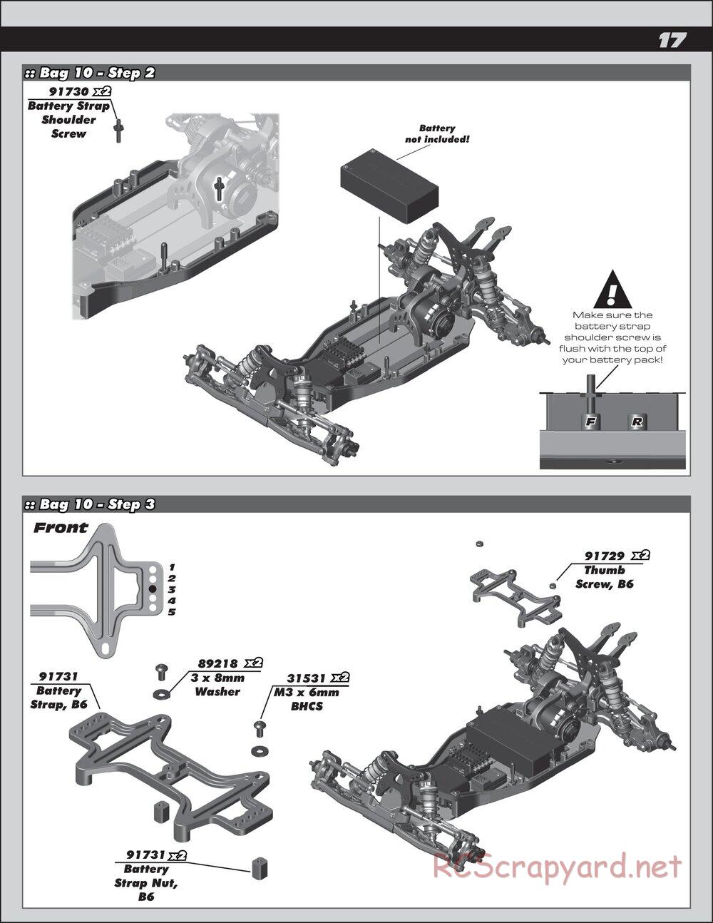 Team Associated - RC10 B6.1 Factory Lite - Manual - Page 17