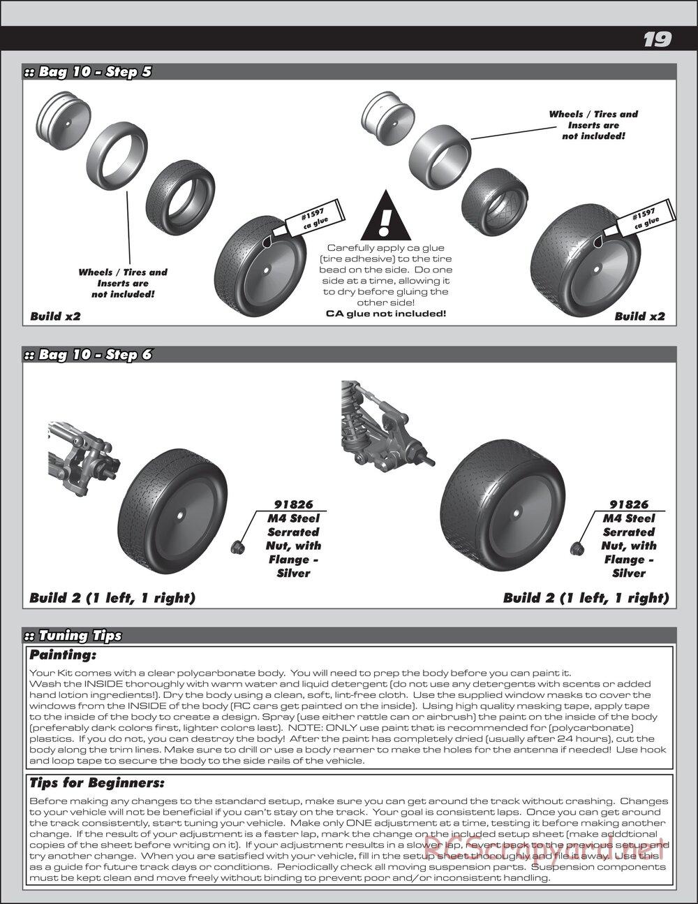 Team Associated - RC10 B6.1 Factory Lite - Manual - Page 19