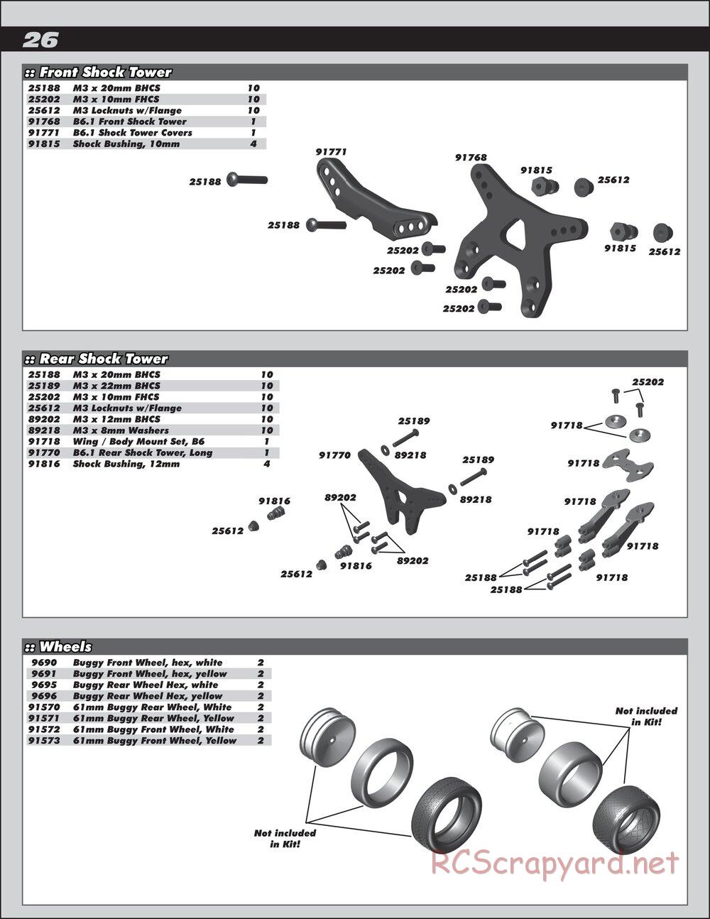 Team Associated - RC10 B6.1 Factory Lite - Manual - Page 26