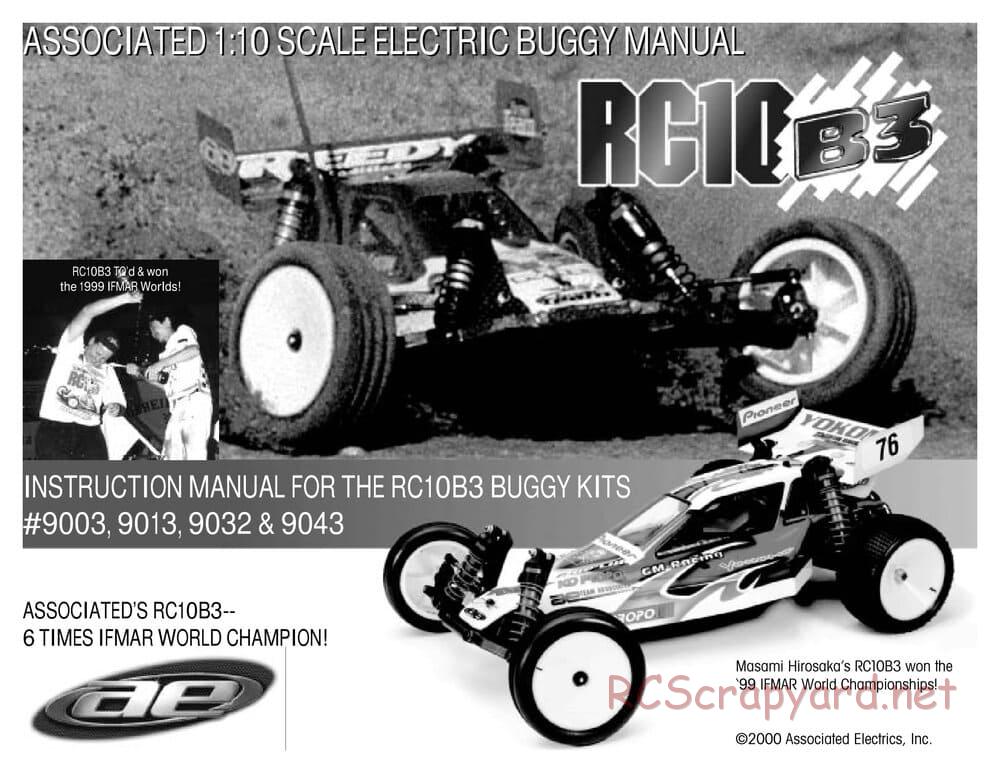 Team Associated - RC10 B3 - Manual - Page 1