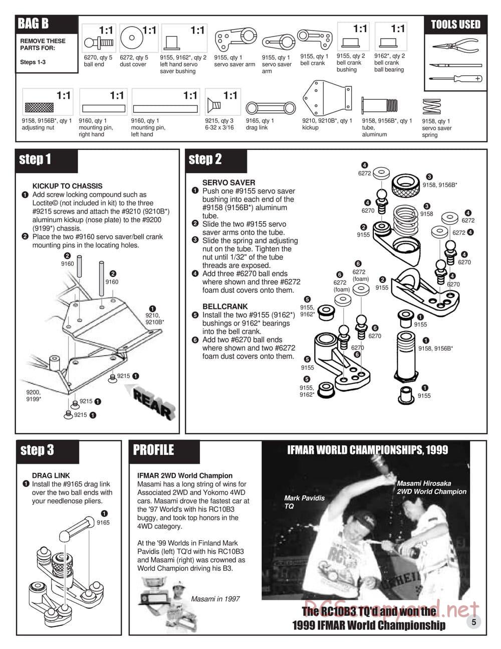 Team Associated - RC10 B3 - Manual - Page 5