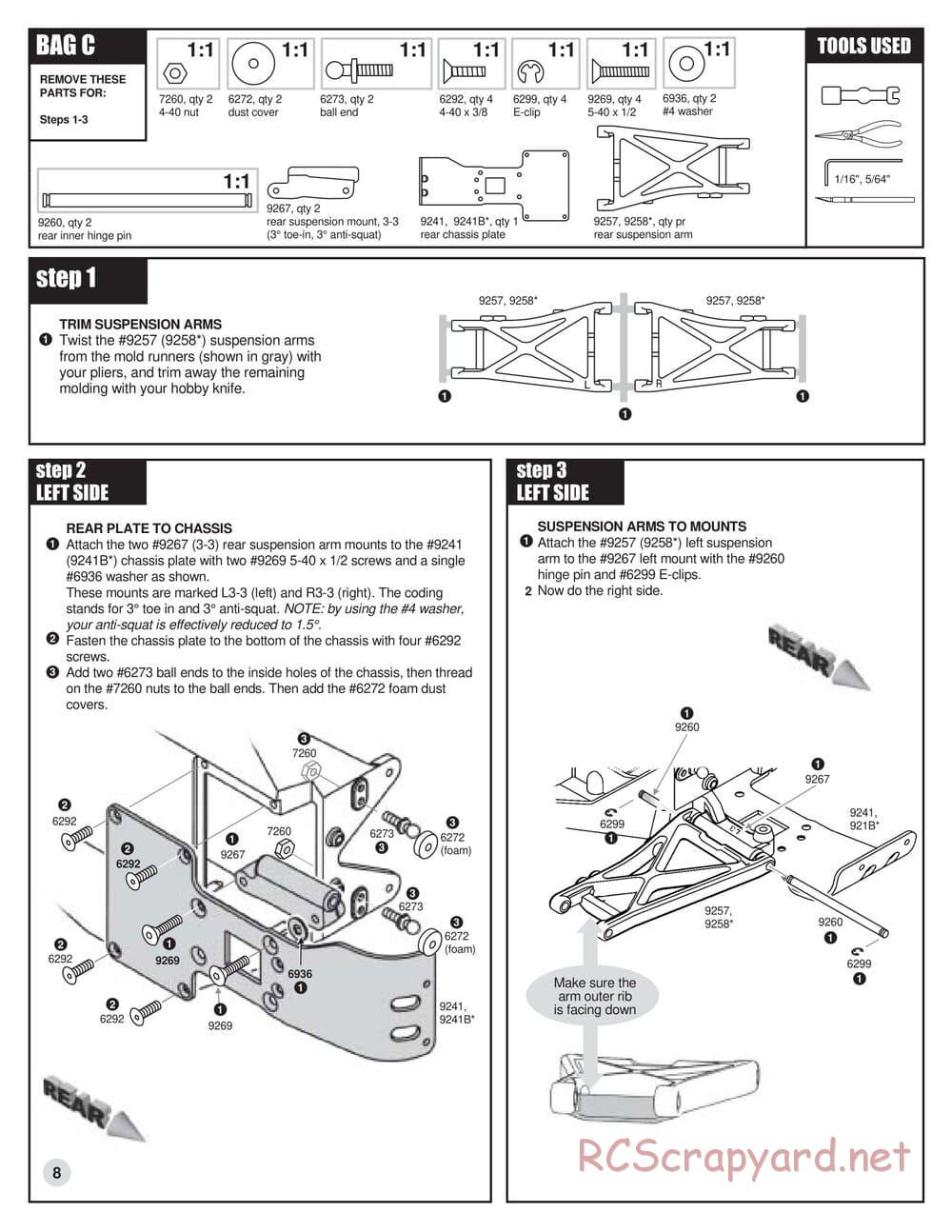 Team Associated - RC10 B3 - Manual - Page 8