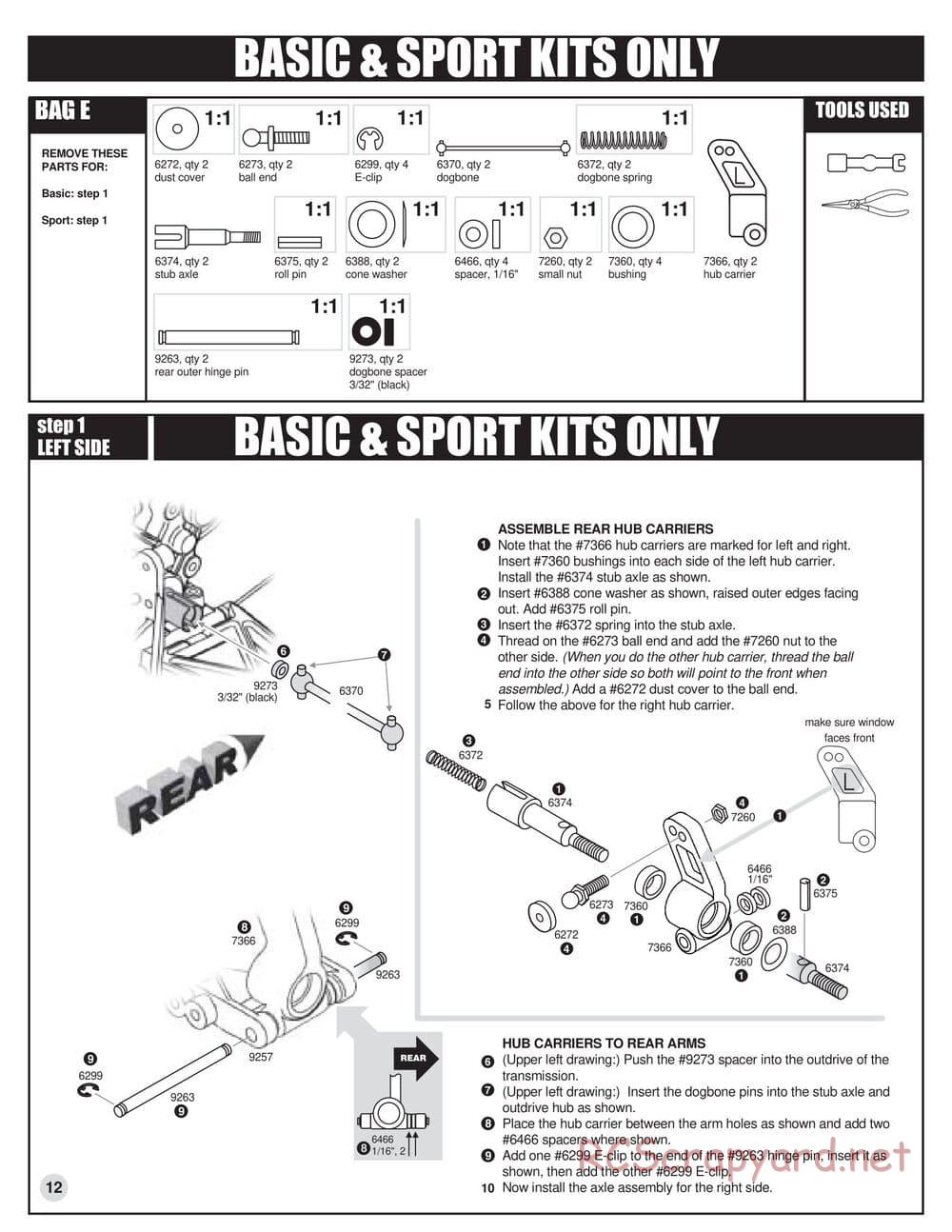 Team Associated - RC10 B3 - Manual - Page 12