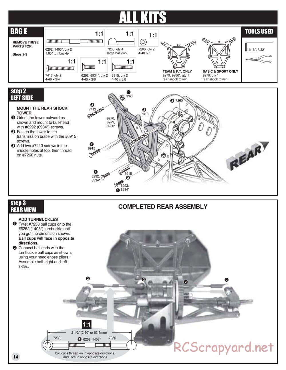 Team Associated - RC10 B3 - Manual - Page 14