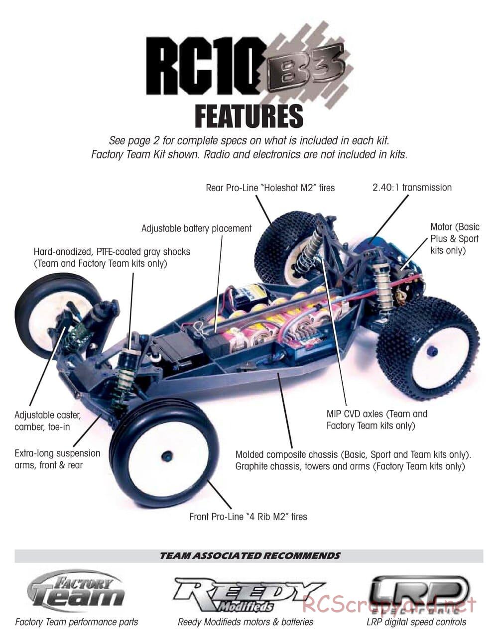 Team Associated - RC10 B3 - Manual - Page 26